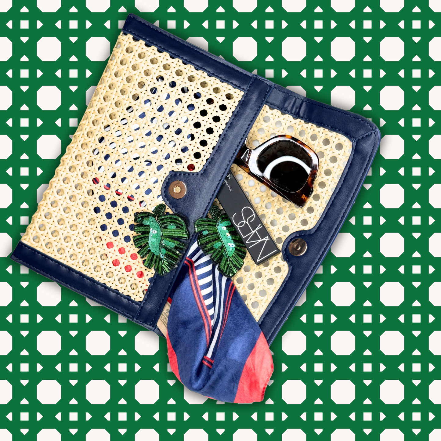 French Quarter Clutch- Navy - Wholesale