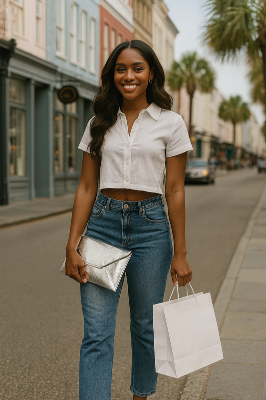 Society Clutch- Textured Silver