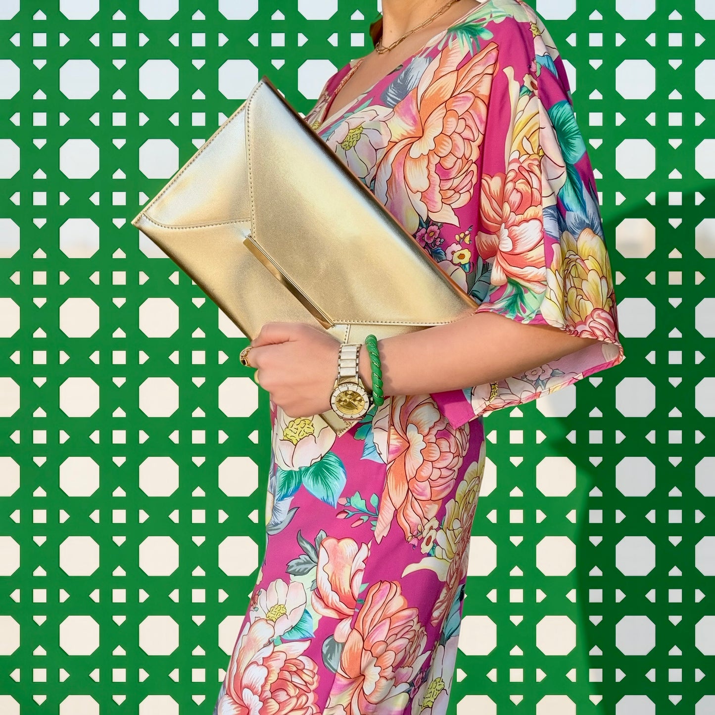 Society Clutch- Gold