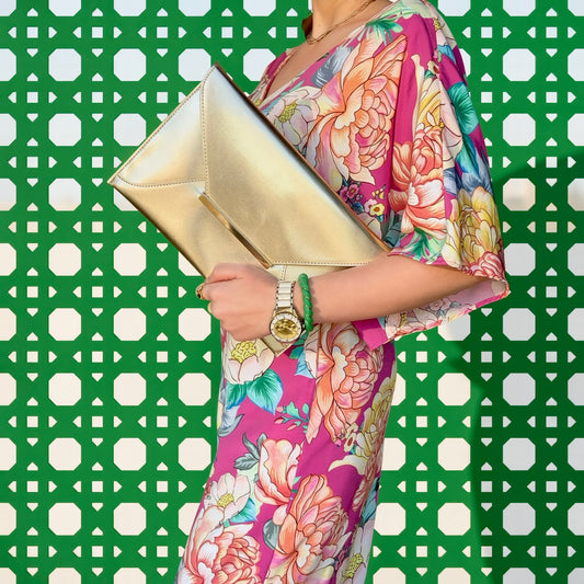 Society Clutch- Gold