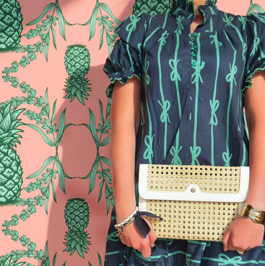 French Quarter Clutch- White