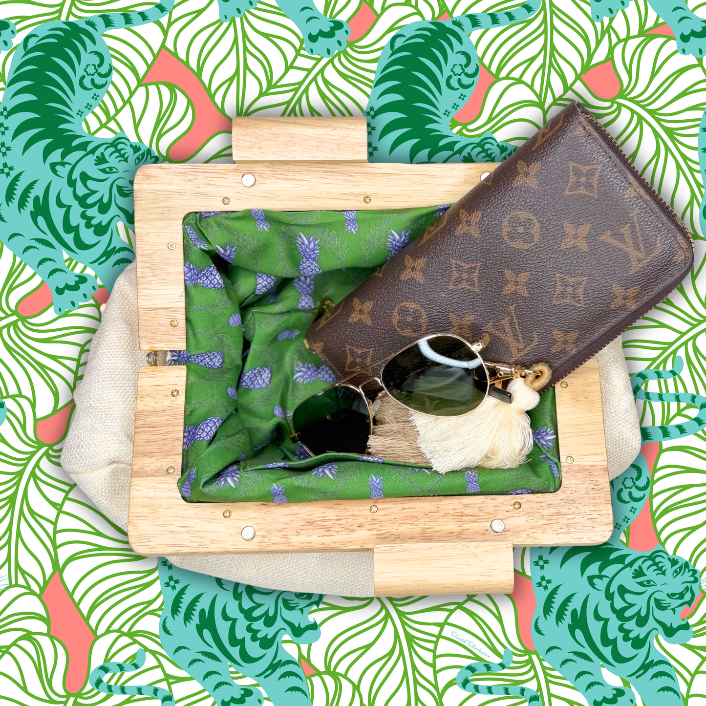 East Bay Clutch- Linen - Wholesale