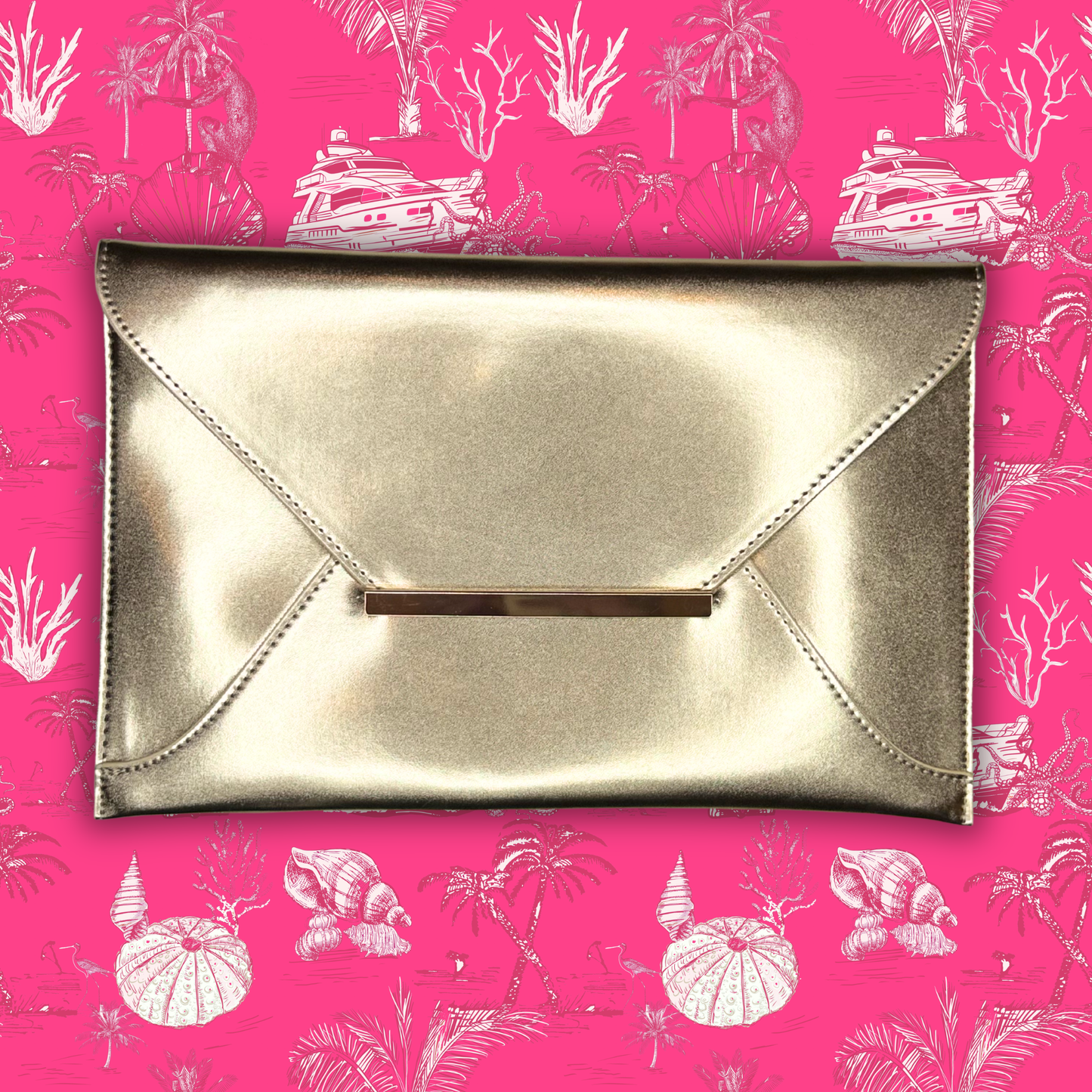 Society Clutch- Gold